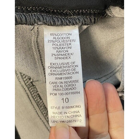 Democracy “Ab-solution” Women's Sz 10 Gray Denim Booty Lift Straight Leg Jeans - Picture 10 of 14